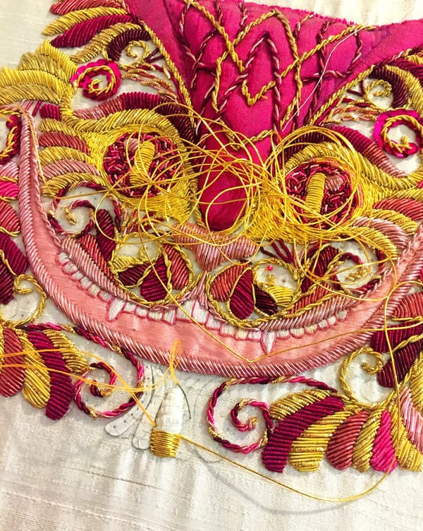 Gold work embroidery